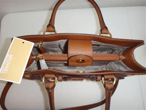 michael kors hamilton 38h7xhms3l|Hamilton Medium Leather Satchel .